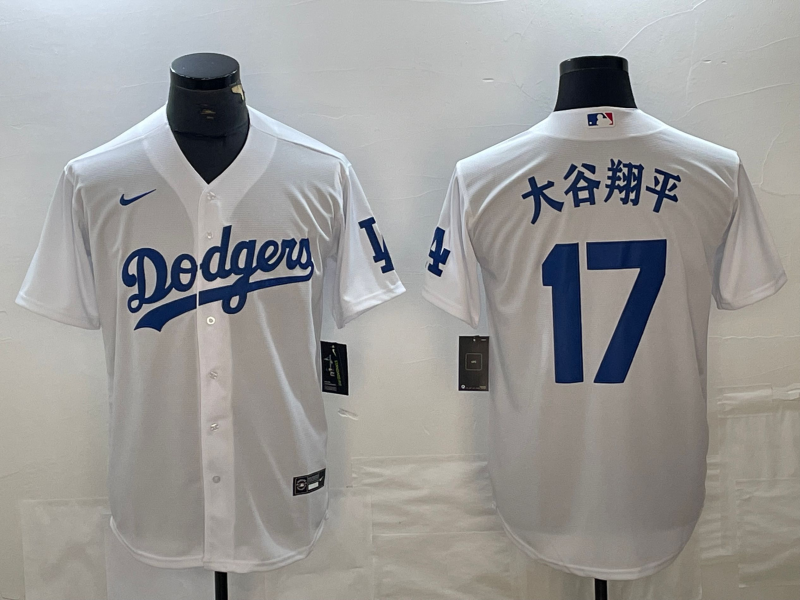 Men's Los Angeles Dodgers Shohei Ohtani #17 White Jersey